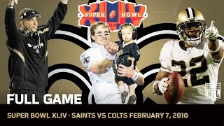 Super Bowl XLIV Saints First Super Bowl  Saints vs Colts  NFL Full Game [upl. by Arrais]