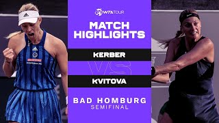 Angelique Kerber vs Petra Kvitova  2021 Bad Homburg Semifinal  WTA Match Highlights [upl. by Dorolice]