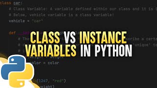 Class vs Instance Variables In Python [upl. by Colette]