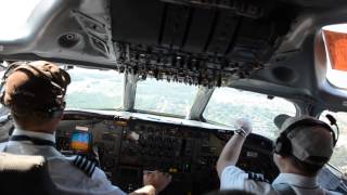 DC8 73 series landing from cockpit IAH airport N602AL [upl. by Jacklyn104]