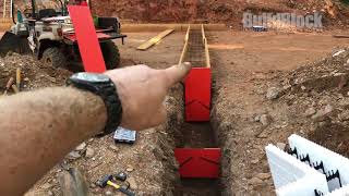 How to Create and Pour Step Footings in an ICF Project [upl. by Arihaj]