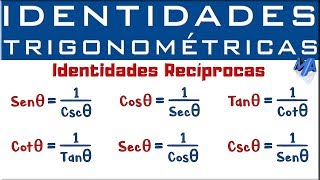 Identidades Trigonométricas  Identidades Recíprocas [upl. by Shanda630]