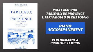 Paule Maurice  Tableaux de Provence mvt I Piano Accompaniment [upl. by Joannes]