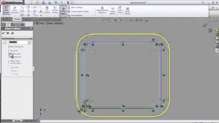 24 SOLIDEWORKS SKETCH TUTORIAL OFFSET ENTITIES [upl. by Hna]