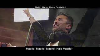 Hala Madrid y Nada Mas Real Madrid AnthemEnglishSpanish lyrics [upl. by Annaitsirhc910]