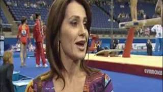 Nadia Comaneci Interview  2009 Worlds London [upl. by Rafael381]