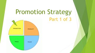 Marketing Mix Promotion Strategy part 1 [upl. by Bedad471]