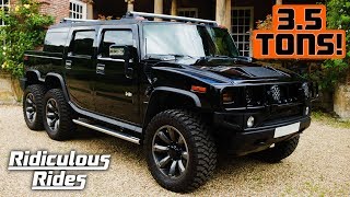 World’s First 6 Wheeled Hummer SUVT  RIDICULOUS RIDES [upl. by Chaworth]