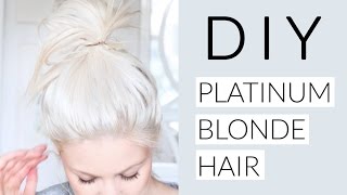 DIY Icy White Platinum Blonde Hair Tutorial [upl. by Nolahp364]