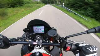 Aprilia Tuono v4 1100 Factory 2021 Test Ride Raw Sound stock exhaust [upl. by Celinda204]