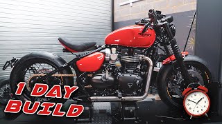 Rebuilding a Triumph Bobber in JUST 1 DAY  Dawn to Dusk Challenge [upl. by Oelgnaed738]