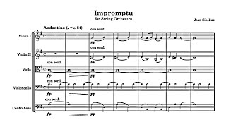 Sibelius  Impromptu for Strings Op 5 Score [upl. by Averell]