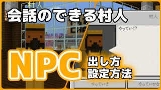 【マイクラ】コマンドで会話のできる村人を作成！NPCの出し方と使い方について [upl. by Mikael374]