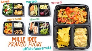 MILLE IDEE PRANZO FUORI  Ufficio  Università  Ricette Facili  Menù settimanale [upl. by Cired]