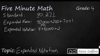 4th Grade Math Expanded Notation [upl. by Sybila403]