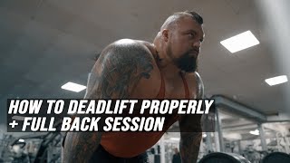 How To Deadlift Properly  Full Back Session [upl. by Anead]