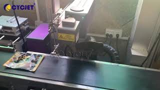 Expiry Date Batch Number Laser Coding Machine How to Print Plastic Bag by CYCJET Laser Jet Printer [upl. by Toback]