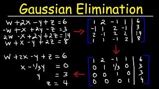 Gaussian Elimination With 4 Variables Using Elementary Row Operations With Matrices [upl. by Ariday]