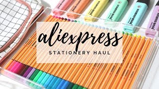 Huge aliexpress stationery haul ✨ back to school [upl. by Rotberg]