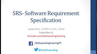 Software Requirement Specification SRS Document in hindiurdu  SoftwareEngineering [upl. by Rramaj]