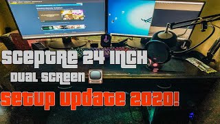 DUAL SCREEN Setup Update Sceptre 24 Inch Ultra Slim Pro Series Unboxing amp Setup Update 2020 [upl. by Domash]