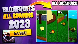 ALL FRUIT SPAWN LOCATIONS  Bloxfruits [upl. by Aiekram]