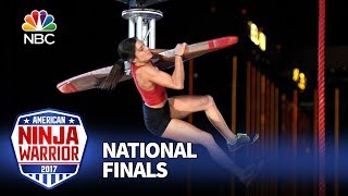 Kacy Catanzaro at the Las Vegas National Finals Stage 1  American Ninja Warrior 2017 [upl. by Gizela]