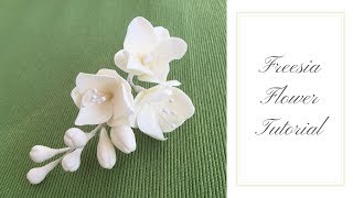 How to make a FREESIA FLOWER  Ilona Deakin at Tiers Of Happiness [upl. by Artiek]