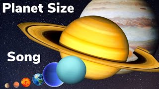 Planet Size Comparison Song  Planets of the Solar System for Kids Planets Sizes Compared to Earth [upl. by Rexanna]