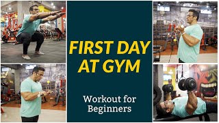 First Day at Gym  Workout for Beginners  Yatinder Singh [upl. by Tollman]