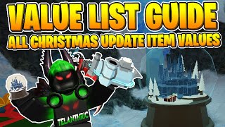 Roblox Islands VALUE LIST GUIDE  Christmas Event Update Item Prices [upl. by Nolat]