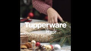 TupperwareHacks  DIY Couronne de Noël [upl. by Neukam]