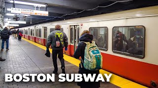 New Yorker Rides the Boston Subway MBTA  Old Trains Strange Transfers amp Great Cell Phone Service [upl. by Dimphia]