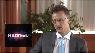 Hungarys FM Peter Szijjarto defends refugee record  BBC HARDtalk [upl. by Ecidnak]