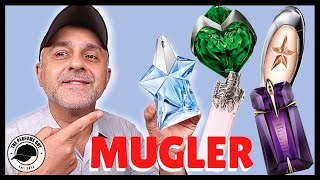 MUGLER FEMININE FRAGRANCES RANKED  MUGLER ANGEL ANGEL MUSE ALIEN WOMANITY AURA [upl. by Gerhan]