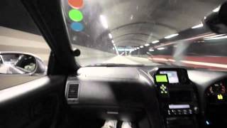 Skyline R34 GTR VSpec 610HP in Stockholm Tunnels HD [upl. by Zapot402]