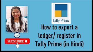 How to Export a register ledger in Tally prime In Hindi [upl. by Baiss]