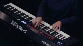 Roland RD2000 walkthrough  8Zone demo [upl. by Atinauj]