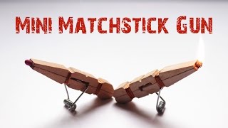 Mini Matchstick Gun  The Clothespin Pocket Pistol  Easy Way [upl. by Nerte]