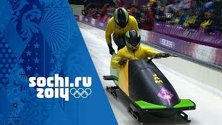 Bobsleigh  Mens TwoMan Heats 1 amp 2  Sochi 2014 Winter Olympics [upl. by Ehcnalb]