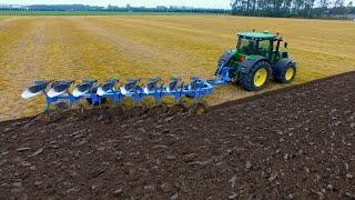 OnLand Ploughing  John Deere 7270R  8 furrow Lemken Diamant 11  KMWP Ploegen  Pflügen [upl. by Riana]