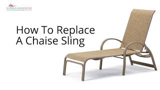 How to Replace a Chaise Lounge Sling [upl. by Anilrahc918]