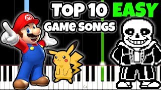 Top 10 Game Songs to Play on Piano Easy Piano Tutorial [upl. by Rahs]