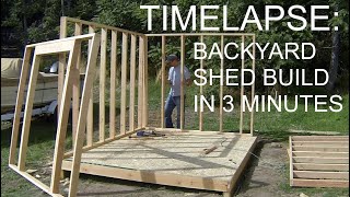 Complete Backyard Shed Build In 3 Minutes  iCreatables Shed Plans [upl. by Oicneserc655]