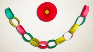 How To Make Paper Chains Easily  DIY Paper Decorations [upl. by Tracy]