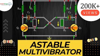 Astable Multivibrator  Unveiling the Pulse of Electronic Circuits Learnengg engineeringvideos [upl. by Dnaltiac]