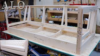 HOW TO BUILD A SOFA FRAME  DIY  ALO Upholstery [upl. by Ati375]