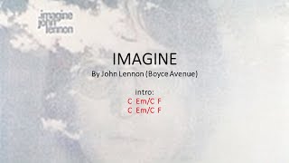 Imagine by John Lennon  Easy acoustic chords and lyrics [upl. by Markson617]