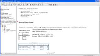 SPSS Tutorial Repeated measures ANOVA [upl. by Karie784]