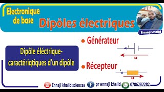 Dipôle électrique Générateur et récepteur quelques caractéristiques [upl. by Evslin]